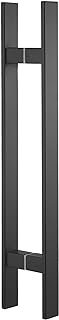 TG-6018 36 inches Solid Standoffs Heavy-Duty Commercial Grade-304 Stainless Steel Push Pull Door Handle/Barn Door Pull Handle/Glass Pulls, Matte Black Finish