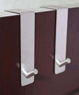 Over The Door Hook Sus 304 Stainless Steel Heavy Duty Organizer for Coats/Towels/Clothes/Wreath, Suitable for 1-1.7