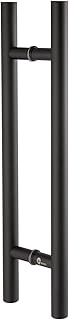 TG-6012 36 inches Solid Standoffs Heavy-Duty Commercial Grade-304 Stainless Steel Push Pull Door Handle/Ladder Shaped Door Pull Handle/Commercial Door Pull Handle, Matte Black Finish