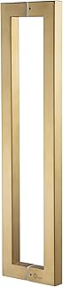 TG-R3030 Heavy Duty Commercial Grade 300mm/12 inches Square/Rectangle Shape Solid 1.2mm Thick Stainless Steel 304 Push Pull Door Handle, Satin Gold Finish