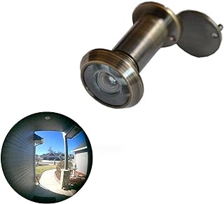 TG2814YG-AB Solid Brass UL Listed 220-degree Door Viewer with Heavy Duty Privacy Cover for 1-3/8